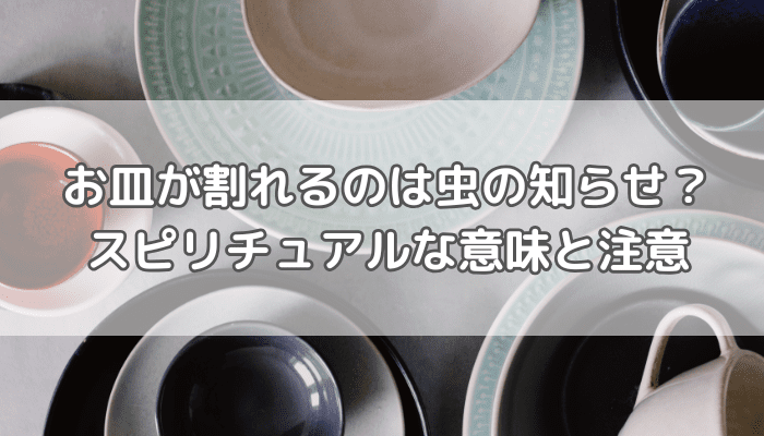 お皿が割れるのは虫の知らせ
