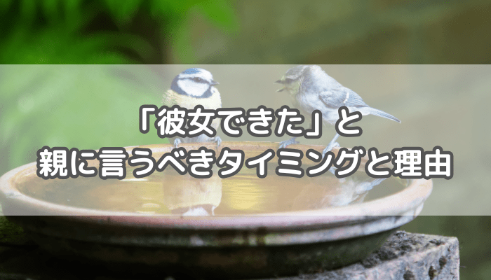 彼女ができたと親へ報告